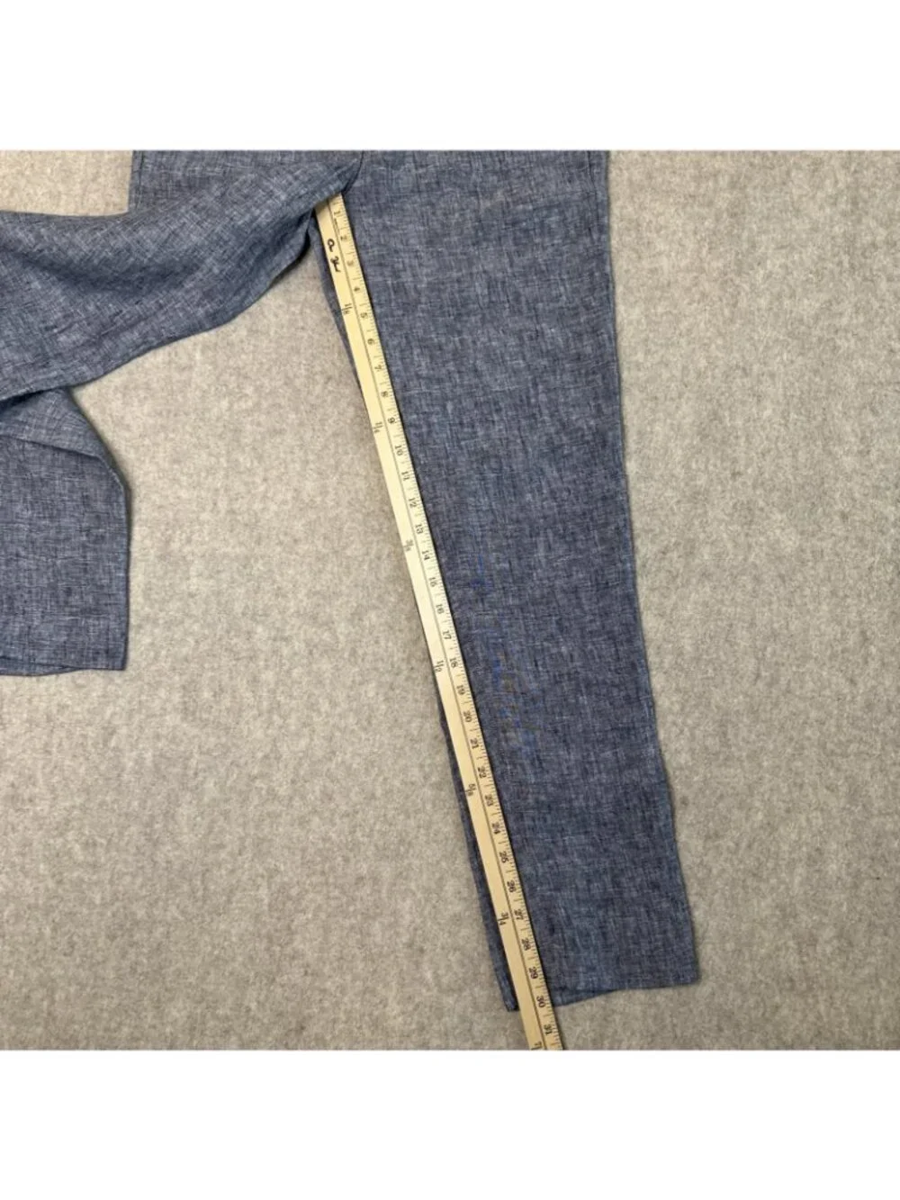Everlane 100% European Flax Linen Pants Mens 29x30 Blue Chambray Straight Leg